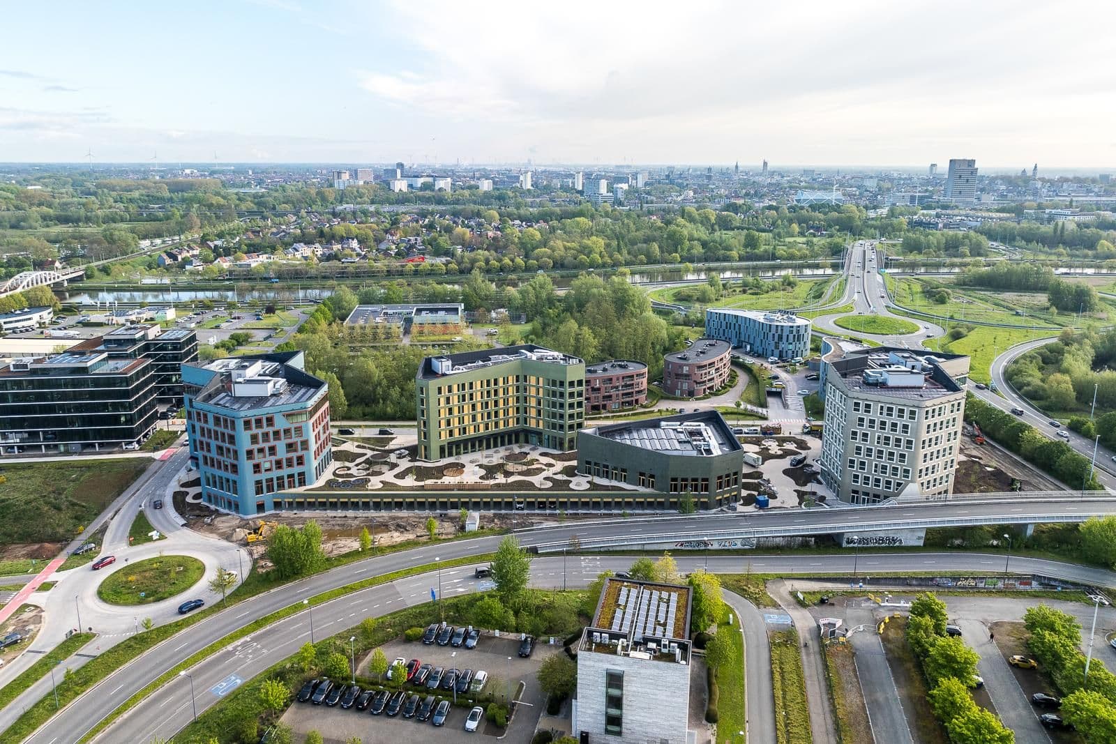 Aerial shot of Spinae Office at Upgrade estate